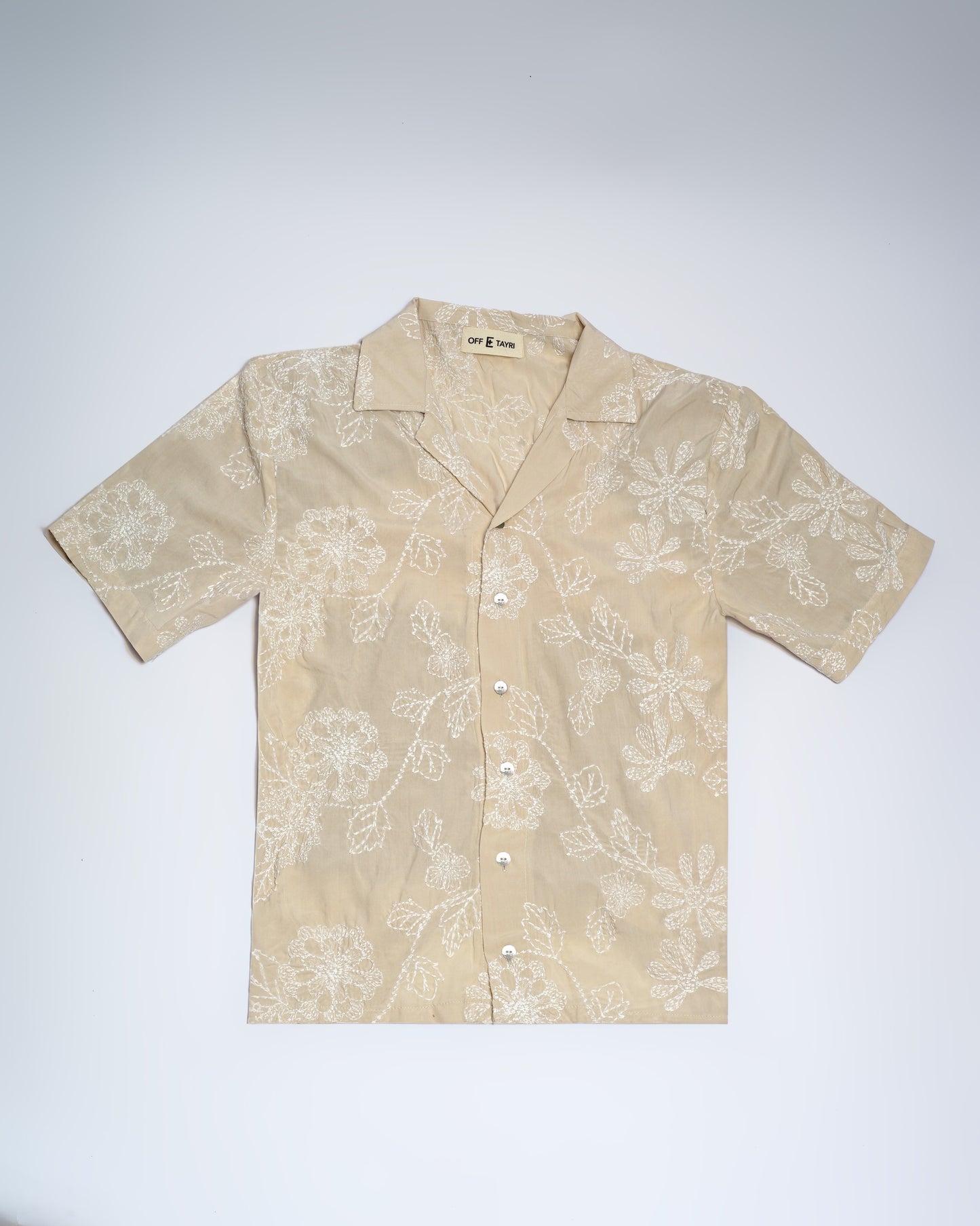 Sahara Sunset - Embroidered Shirt (Beige)